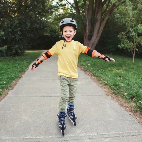 Miniatura 6 de Patines en línea para niños, niñas, niños, principiantes, 4 tamaños ajustables con ruedas iluminadas para niños.