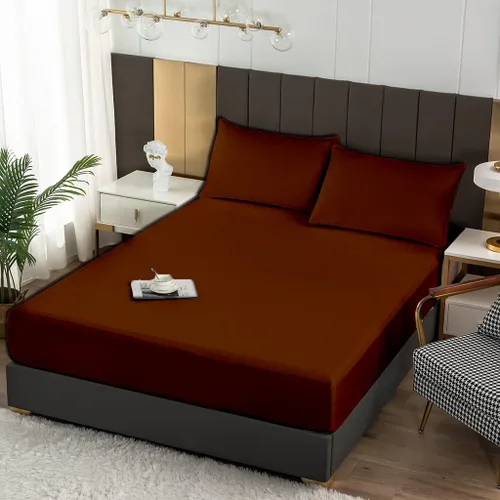Miniatura 3 de Sábana bajera ajustable individual de 600 hilos suave de tejido satén de 100% algodón, color blanco, sábanas refrescantes de bolsillo profundo, se