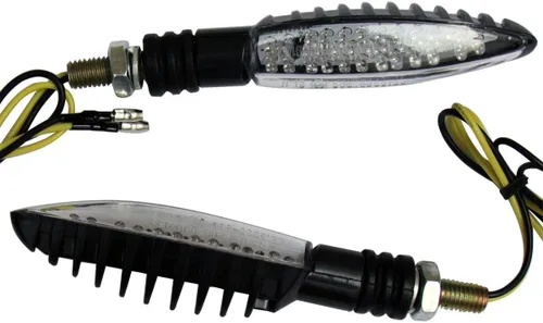 Miniatura 2 de Indicadores intermitentes intermitentes de motocicleta LED negros compatibles para Yamaha FZ6 2005