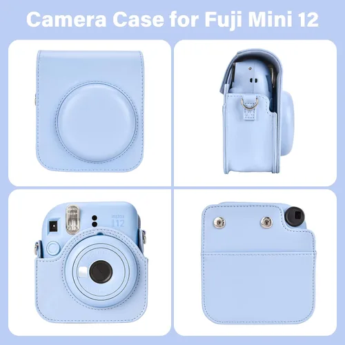 Miniatura 5 de Fuji Mini 12 - Funda para cámara y álbum de fotos, funda protectora de cuero compatible con cámara instantánea Instax Mini 12 con álbum de fotos