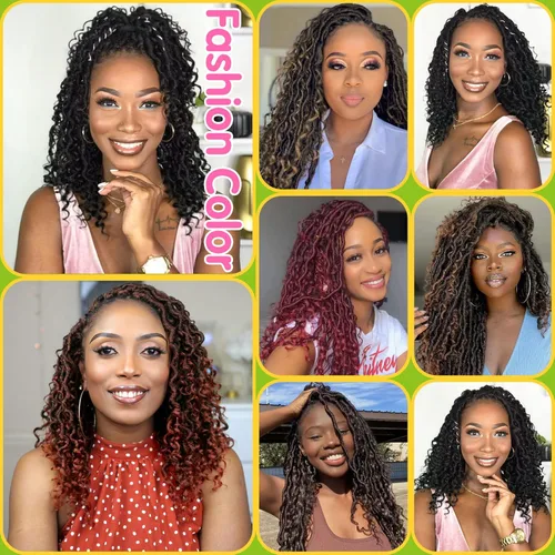 Miniatura 4 de Fulcrum Goddess Locs Cabello de Ganchillo de 10 Pulgadas, 8 Paquetes Nuevo Locs Sintéticos de Ganchillo para Mujeres Negras, Locs de Ganchillo