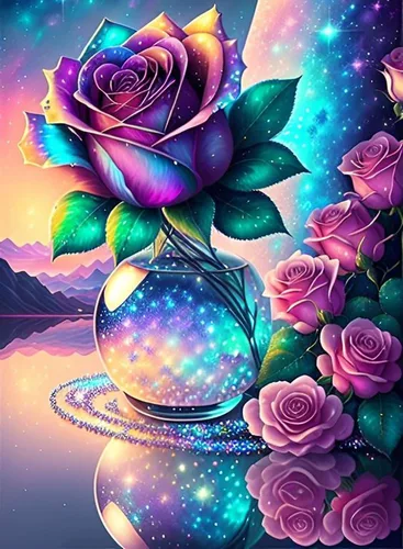 Miniatura 14 de Pintura de diamantes de cristal de colores 5D, kit de arte de diamantes para adultos, kit de pintura de diamantes para bricolaje, kit de arte
