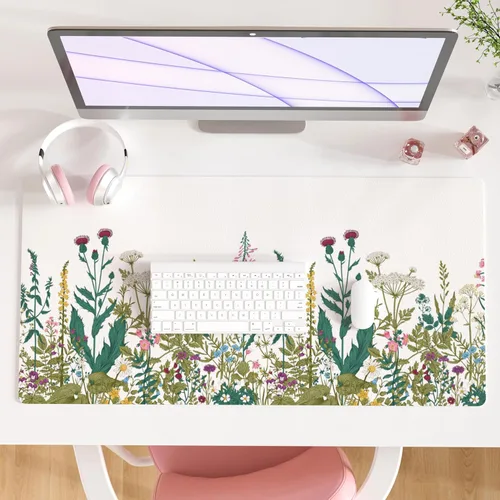 Miniatura 8 de QIYI Alfombrilla grande para mouse, alfombrilla de escritorio extendida para escritorio, alfombrilla de mouse impermeable de piel sintética
