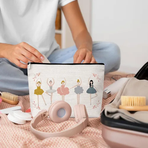 Miniatura 6 de ZIIUFRN Regalos de agradecimiento para mujeres, bolsa de maquillaje con cita inspiradora, bolsa de cosméticos de viaje para amigos, hermanas