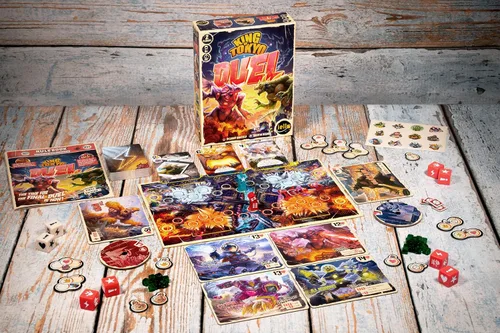 Miniatura 3 de IELLO: Rey de Tokio: Duelo - Juego de mesa para dos jugadores, juego de dados divertido y táctico de choque de monstruos gigantes, estrategia