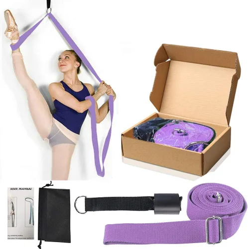 Estirador de piernas, flexibilidad de puerta y correa para estirar las piernas, ideal para ballet, baile de animadoras, gimnasia o cualquier deporte
