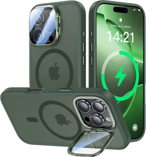 Miniatura 46 de VOFATA - Funda magnética para iPhone 17 Pro Max, cubierta para cámara con soporte, protección completa para la cámara, compatible con MagSafe