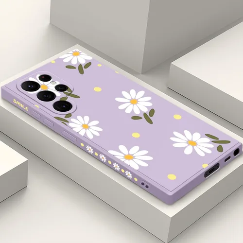 Miniatura 34 de LEECG para Samsung Galaxy S22 Plus, funda de silicona suave con diseños de flores de moda, protector contra caídas y antihuellas para Samsung S22