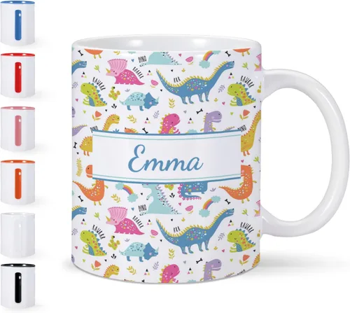 Miniatura 11 de Taza de cerámica de Navidad personalizada para niños, niñas, adultos con nombre personalizado, tazas de café de chocolate caliente, taza de té de 11