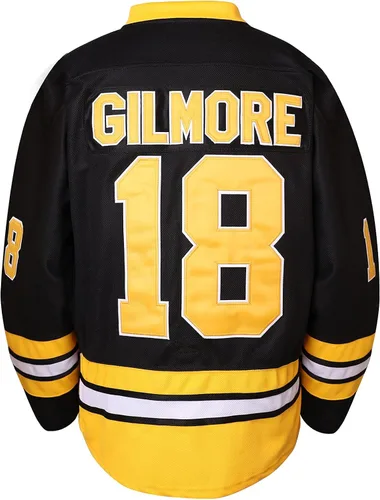 Miniatura 3 de Happy Gilmore 18 Boston Adam Sandler 1996 película de hockey sobre hielo Jersey para hombre S-XXXL cosido, Negro