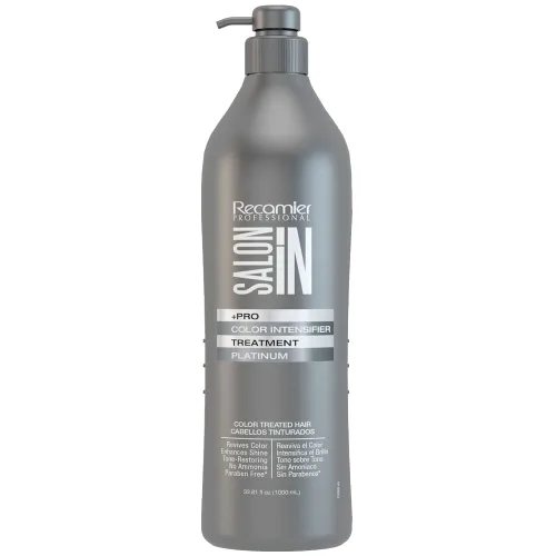 Salon In by Recamier - Máscara de tratamiento intensificador de color platino - Máscara morada para cabello con platino y teñido | Sin amoníaco y