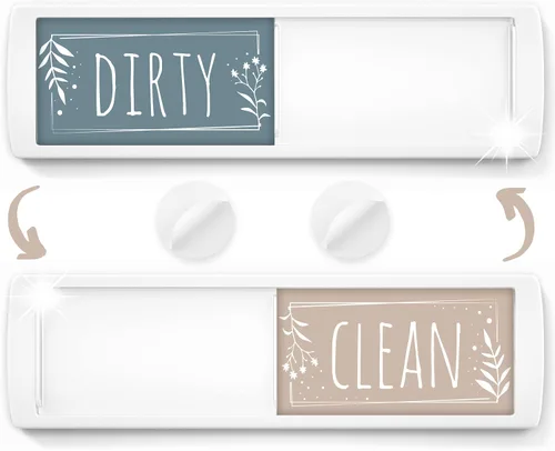ASSURED SIGNS Imán para lavavajillas Clean Dirty Sign 7 x 2 pulgadas, construcción premium | Eliminate Kitchen Confusion, Strong Magnetic Hold,