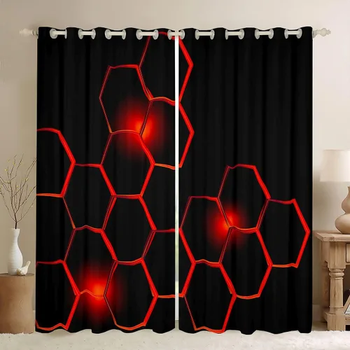Miniatura 28 de Feelyou Cortinas opacas con estampado de leopardo para dormitorio, sala de estar, safari, cortinas de oscurecimiento de habitación con purpurina