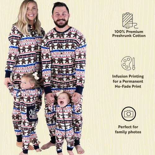 Miniatura 6 de Lazy One - Pijamas navideñas a juego con solapa trasera; para perros, bebés, niños, adolescentes y adultos