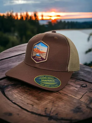 Miniatura 5 de Gorra de camionero del Parque Nacional Zion con parche tejido de malla