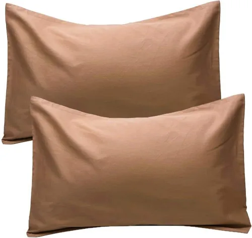 Miniatura 22 de Fundas de almohada de algodón peinado de 600 hilos (paquete de 2) tamaño Queen de 20.0 x 30.0 in, color rosa claro liso Rosa Claro (Sólido)