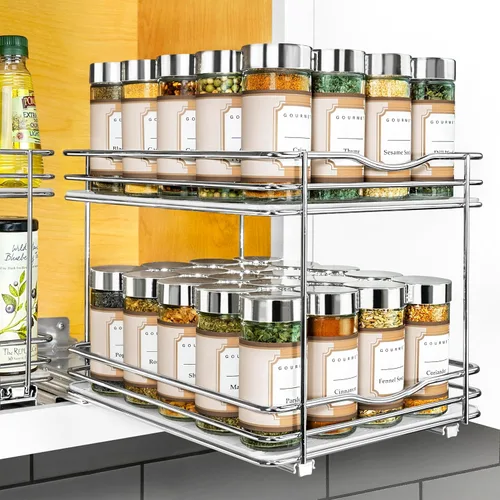 Miniatura 10 de LYNK PROFESSIONAL® Élite™ Organizador de especieros extraíble para el interior de armarios de cocina - 6-3/8 pulgadas de ancho - Cajón deslizante