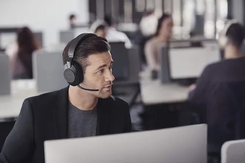 Miniatura 8 de Jabra Evolve2 85 - Auriculares inalámbricos para reuniones de video, llamadas telefónicas, música, soporte de auriculares de carga para una fácil