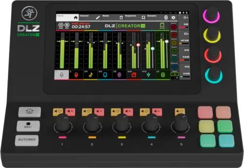 Mackie DLZ Creator XS Mezclador digital adaptativo para podcasting, transmisión y YouTube con modos de usuario, tecnología Mix Agent, mezcla