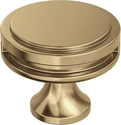 Amerock | Pomo para Gabinete | Bronce Champán | Pomo de Cajón de 1-3/8 Pulgadas (35 mm) de Diámetro | Oberon | Herrajes para Cocina y Baño |