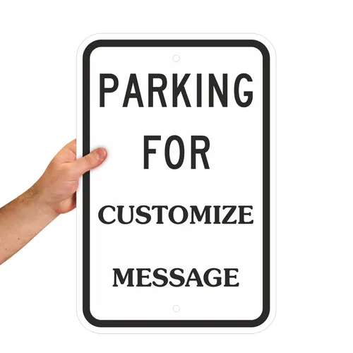 Miniatura 4 de Letrero personalizado "Parking For - Add Your Message" de SmartSign Aluminio de 12 x 18 pulgadas