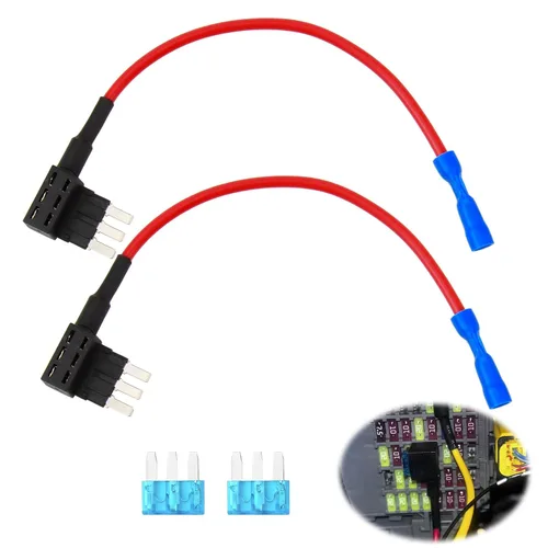 Miniatura 7 de Grifo de fusible micro 3, adaptadores para agregar un circuito, portafusibles de 12 V estilo hoja expansible para luces subterráneas, LED interiores