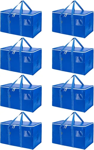 Miniatura 63 de BALEINE Paquete de 2 bolsas de mudanza de gran tamaño con asas reforzadas, bolsa de almacenamiento resistente para ropa, suministros de mudanza