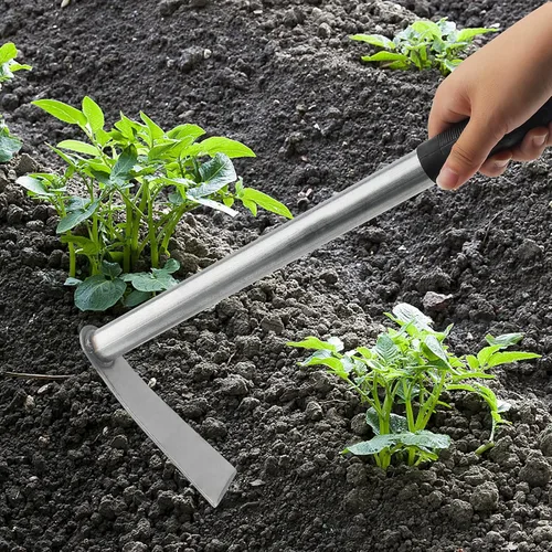 Miniatura 7 de Juego de 5 herramientas de jardín azada y cultivador, azada y cultivador, azadas de excavación resistentes, 2 tenedores y 3 tenedores