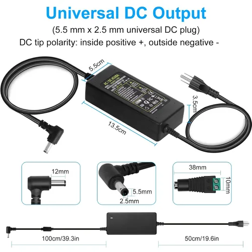 Miniatura 2 de Adaptador de fuente de alimentación de 24 V 4A, CA 100-240 V a CC 24 voltios 4 amperios 96 W traje 3A 2A 1A transformador de dispositivo convertidor