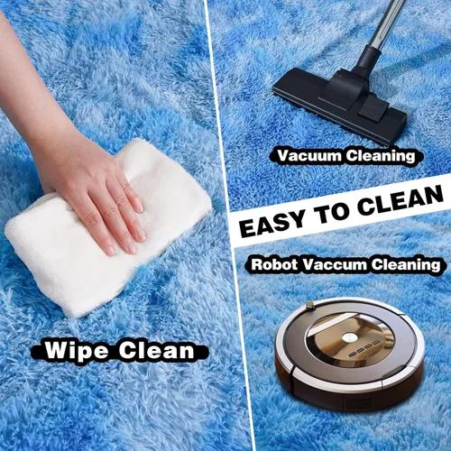 Miniatura 54 de Alfombras de área de 8x10 para sala de estar, alfombra shaggy grande ultra suave y esponjosa para dormitorio, alfombras de felpa mullida Blanco crema