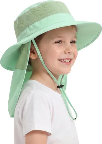 Miniatura 15 de Home Prefer Sombrero de sol para niños al aire libre UPF50+ Sombrero de pesca de ala ancha con solapa para el cuello