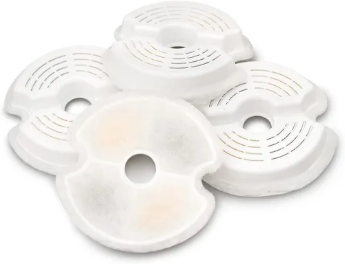 Miniatura 8 de Filtros de fuente de agua para gatos, 8 paquetes de filtros de carbono de repuesto para fuente automática de mascotas, fuente de agua de acero