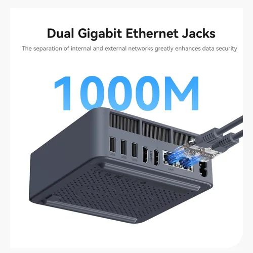 Miniatura 6 de Beelink Mini PC EQi12, Intel Core 12450H (hasta 4.4GHz) 8C/12T, mini computadora de 16 GB DDR4 3200 MHz 500 GB PCIe4.0 SSD, pantalla HDMI dual 4K