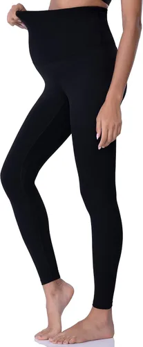 Miniatura 2 de POSHDIVAH - Mallas de maternidad, para usar sobre el vientre, pantalones de yoga para el embarazo, para entrenamiento activo