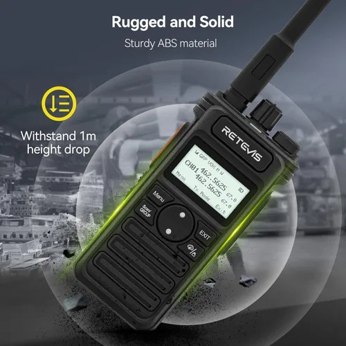 Miniatura 6 de Retevis Radio bidireccional RT86S de largo alcance, radio de emergencia Walkie Talkie con pantalla LCD, NOAA, alta potencia, radio de 2 vías GMRS