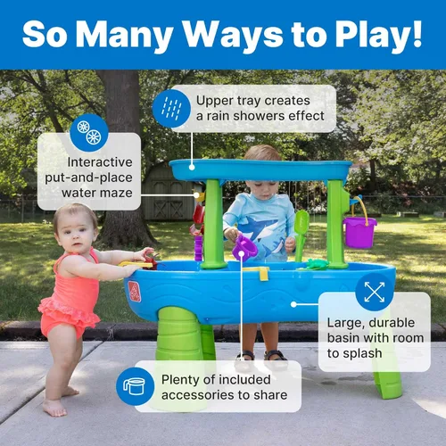 Miniatura 4 de Step2 Parque infantil con estanque de baño Splash Pond, juego sensorial de agua y arena para niños, juguetes de verano al aire libre, 13 piezas
