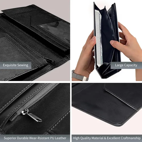 Miniatura 5 de Libros personalizados para camarera de 5 x 9 pulgadas, cartera personalizada para camarero con bolsa de dinero con cremallera, añade imagen, foto