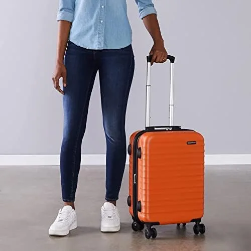 Miniatura 6 de Tienda Basics Equipaje de maleta expandible con ruedas rígidas, Naranja, Spinner