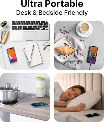 Miniatura 7 de IJS Cargador inalámbrico ultradelgado universal rápido - Cargador de teléfono compatible con todos los teléfonos inteligentes - Almohadilla de carga