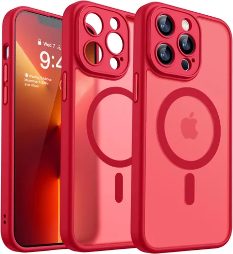 Miniatura 128 de CANSHN Funda magnética compatible con iPhone 17 Pro, mejorada [protección completa de la cámara] [compatible con Magsafe] [mate translúcido] funda