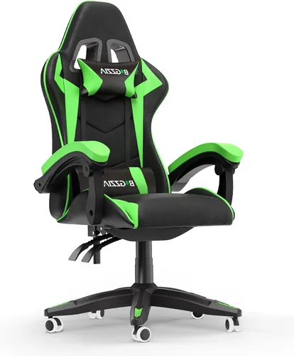 Miniatura 9 de Racingreat Silla de juegos con respaldo alto, silla ergonómica para jugadores de computadora con reposacabezas y soporte lumbar, silla de juego