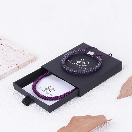 Miniatura 5 de Pulseras de cuentas negras para hombres y niños: 0.236 in de obsidiana ónix cuentas de lava para hombre conjunto de pulseras para hombre - Genial