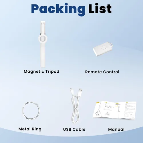 Miniatura 6 de Trípode magnético de 65 pulgadas para iPhone con control remoto, trípode magnético para teléfono celular, trípode para selfie stick con toma