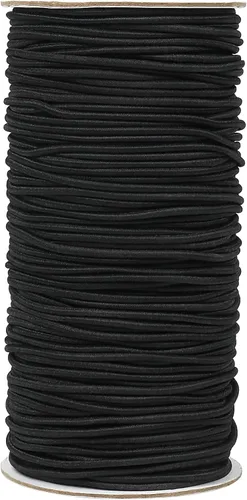 Miniatura 9 de Cordón Elástico Blanco, 328 Pies 2mm de Hilo Elástico para Pulsera, Collar, Fabricación de Joyería, Cuentas y Manualidades