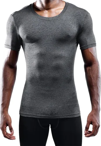 Miniatura 4 de NELEUS Paquete de 3 camisetas de entrenamiento de capa base de compresión atlética para hombre