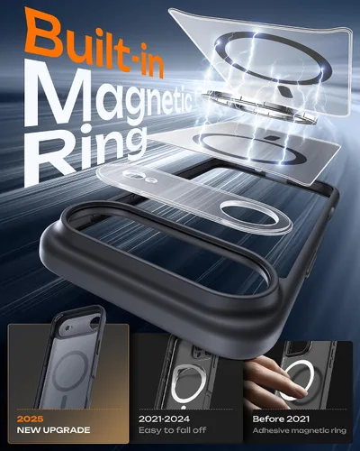 Miniatura 36 de TOCOL Funda para iPhone 11, compatible con Magsafe, protección completa de cámara, imanes integrados, protección contra caídas, funda translúcida