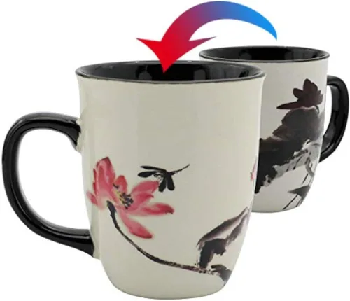 Miniatura 12 de Taza de Escarabajo de 16 oz que Cambia de Color - Taza de Café de Cerámica para Amantes de los Insectos - Regalo Novedoso con Temática de Insectos