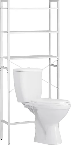 ZenStyle Almacenamiento sobre el inodoro, estante organizador de baño de 3 niveles, estante multifuncional para ahorrar espacio independiente, fácil