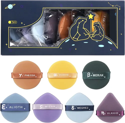 Miniatura 8 de 14 esponjas de maquillaje con cojín de aire para base, corrector, lágrima, mezcla de polvo, cojín de maquillaje, esponja para líquido, crema y polvo