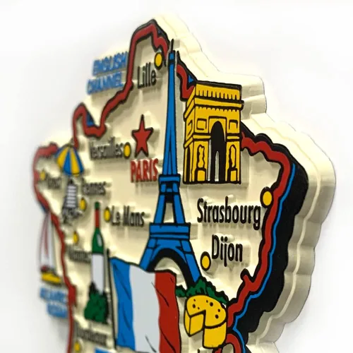 Miniatura 4 de Imán de mapa de país gigante de pavo por Classic Magnets, recuerdos coleccionables de goma 3D estilo vintage y regalos fabricados en los Estados